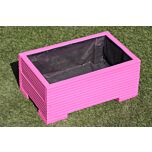 Pink Small Wooden Planter - 50x32x23 (cm) great for Balconies and Small Herb Gardens