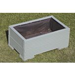 Wild Thyme Green Small Wooden Planter - 50x32x23 (cm) great for Balconies and Small Herb Gardens