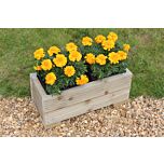 Pine Decking Small Wooden Planter - 50x22x23 (cm) great for Balconies and Small Herb Gardens