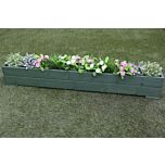 Green Outdoor Wooden Garden Planter Trough Smooth Boards  - 180x22x23 (cm)