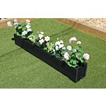 Black Wooden Garden Planter 150x22x23-Black