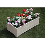 120x56x33 - Cream Wooden Garden Planter