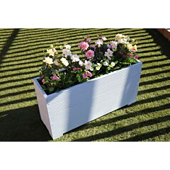 BR Garden Light Blue 1m Length Wooden Planter Box - 100x32x53 (cm) great for Bamboo Screening + Free Gift
