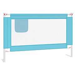 Toddler Safety Bed Rail Blue 120x25 cm Fabric
