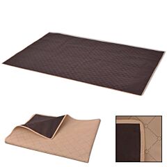 Picnic Blanket Beige and Brown 150x200 cm