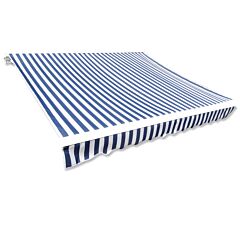Awning Top Sunshade Canvas Blue & White 6x3m (Frame Not Included)