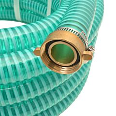 Suction Hose with Brass Connectors 10 m 25 mm Green