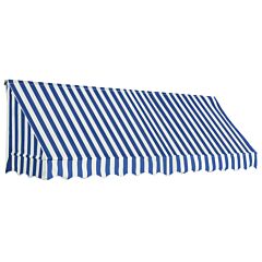 Bistro Awning 300x120 cm Blue and White
