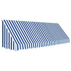 Bistro Awning 400x120 cm Blue and White