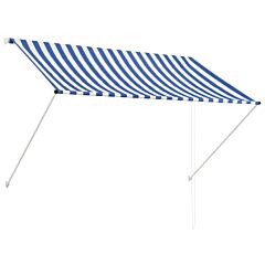 Retractable Awning 200x150 cm Blue and White