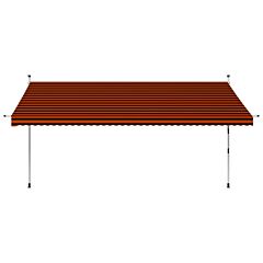 Manual Retractable Awning 400 cm Orange and Brown