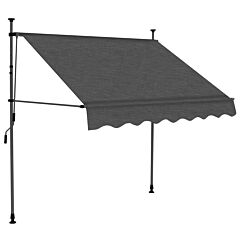 Manual Retractable Awning with LED 150 cm Anthracite