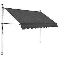 Manual Retractable Awning with LED 250 cm Anthracite