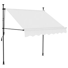 Manual Retractable Awning with LED 150 cm Cream