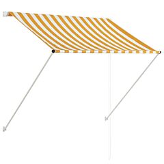 Retractable Awning 100x150 cm Yellow and White