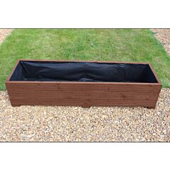 BR Garden Brown 5ft Wooden Planter Box - 150x44x33 (cm) great for Bedding plants and Flowers + Free Gift