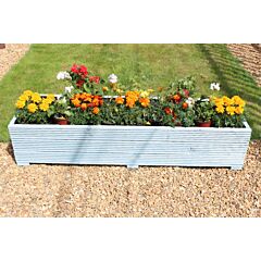BR Garden Light Blue 5ft Wooden Planter Box - 150x44x33 (cm) great for Bedding plants and Flowers + Free Gift