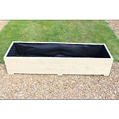 Cream 5ft Wooden Planter Box - 150x44x33 (cm) great for Bedding plants and Flowers