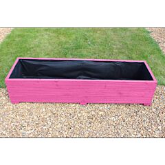 Pink 5ft Wooden Planter Box - 150x44x33 (cm) great for Bedding plants and Flowers
