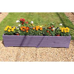 Purple 5ft Wooden Planter Box - 150x44x33 (cm) great for Bedding plants and Flowers