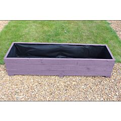 BR Garden Purple 5ft Wooden Planter Box - 150x44x33 (cm) great for Bedding plants and Flowers + Free Gift