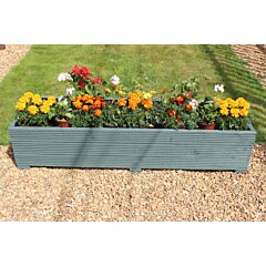 BR Garden Wild Thyme 5ft Wooden Planter Box - 150x44x33 (cm) great for Bedding plants and Flowers + Free Gift
