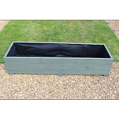 BR Garden Wild Thyme 5ft Wooden Planter Box - 150x44x33 (cm) great for Bedding plants and Flowers + Free Gift