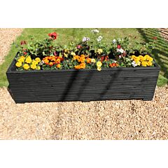 Black 5ft Wooden Planter Box - 150x44x43 (cm) great for Vegetable Gardens