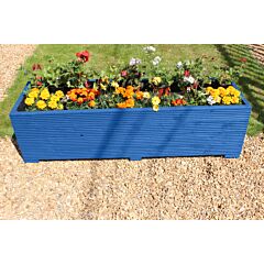 BR Garden Blue 5ft Wooden Planter Box - 150x44x43 (cm) great for Vegetable Gardens + Free Gift