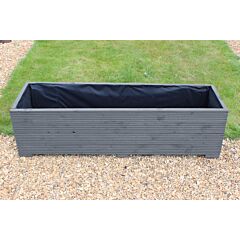 BR Garden Grey 5ft Wooden Planter Box - 150x44x43 (cm) great for Vegetable Gardens + Free Gift