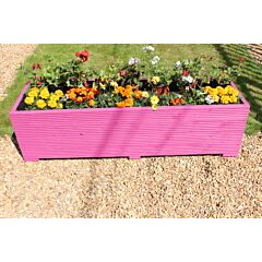 BR Garden Pink 5ft Wooden Planter Box - 150x44x43 (cm) great for Vegetable Gardens + Free Gift