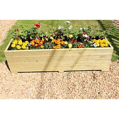 LARGE WIDE WOODEN GARDEN PLANTER TROUGH 150cm LENGTH **FREE LINING & FREE GIFT**