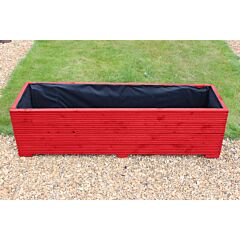 BR Garden Red 5ft Wooden Planter Box - 150x44x43 (cm) great for Vegetable Gardens + Free Gift