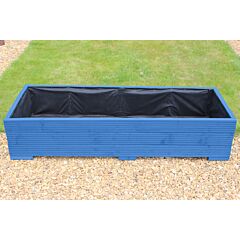 BR Garden Blue 5ft Wooden Planter Box - 150x56x33 (cm) great for Bedding plants and Flowers + Free Gift