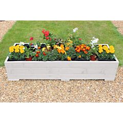 BR Garden Large Muted Clay Wooden Planter Extra Wide Container Garden Trough 180x56x33 (cm)