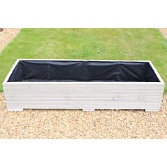BR Garden Large Muted Clay Wooden Planter Extra Wide Container Garden Trough 180x56x33 (cm)
