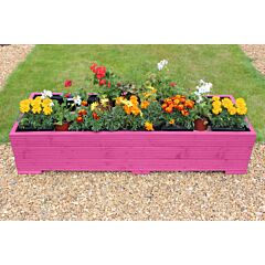 BR Garden Large Pink Wooden Planter Extra Wide Container Garden Trough 150x56x33 (cm)