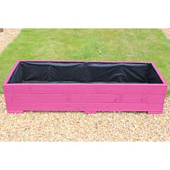 BR Garden Large Pink Wooden Planter Extra Wide Container Garden Trough 150x56x33 (cm)