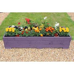 BR Garden Large Purple Wooden Planter Extra Wide Container Garden Trough 180x56x33 (cm)