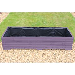 BR Garden Purple 5ft Wooden Planter Box - 150x56x33 (cm) great for Bedding plants and Flowers + Free Gift