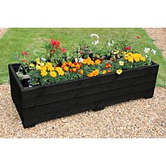 Black 5ft Wooden Planter Box - 150x56x43 (cm) great for Vegetable Gardens
