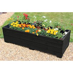 Black 5ft Wooden Planter Box - 150x56x43 (cm) great for Vegetable Gardens
