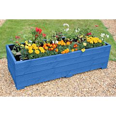 BR Garden Blue 5ft Wooden Planter Box - 150x56x43 (cm) great for Vegetable Gardens + Free Gift