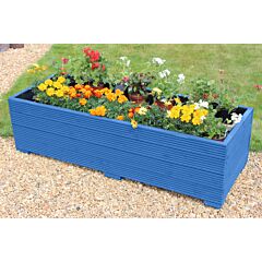 BR Garden Blue 5ft Wooden Planter Box - 150x56x43 (cm) great for Vegetable Gardens + Free Gift