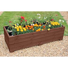 BR Garden Brown 5ft Wooden Planter Box - 150x56x43 (cm) great for Vegetable Gardens + Free Gift