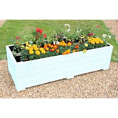 BR Garden Light Blue 5ft Wooden Planter Box - 150x56x43 (cm) great for Vegetable Gardens + Free Gift