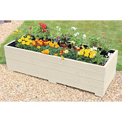 BR Garden Cream 5ft Wooden Planter Box - 150x56x43 (cm) great for Vegetable Gardens + Free Gift