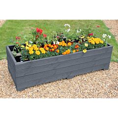 BR Garden Grey 5ft Wooden Planter Box - 150x56x43 (cm) great for Vegetable Gardens + Free Gift