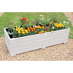 BR Garden Muted Clay 5ft Wooden Planter Box - 150x56x43 (cm) great for Vegetable Gardens + Free Gift