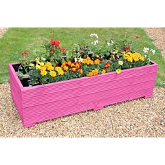 BR Garden Pink 5ft Wooden Planter Box - 150x56x43 (cm) great for Vegetable Gardens + Free Gift